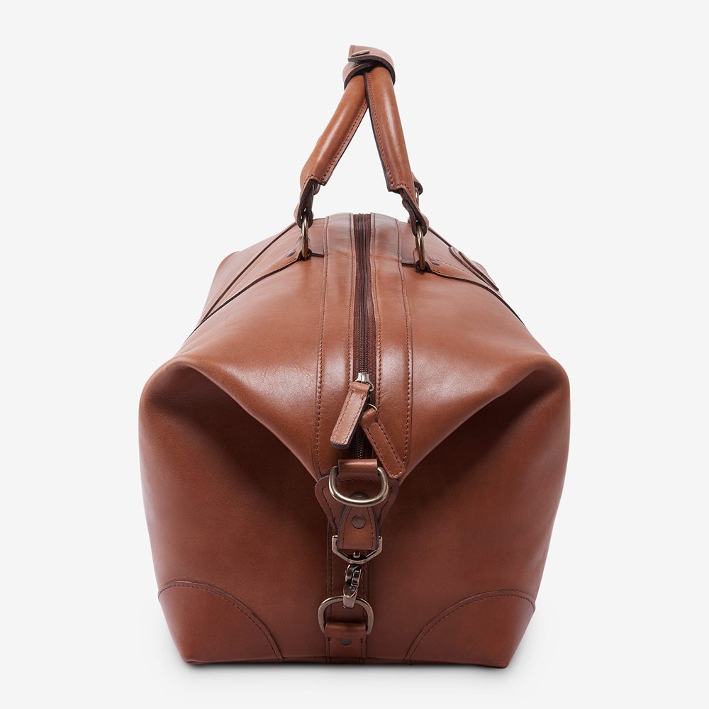 Men s Saddle Leather Collection Duffle Bag ShoeBank