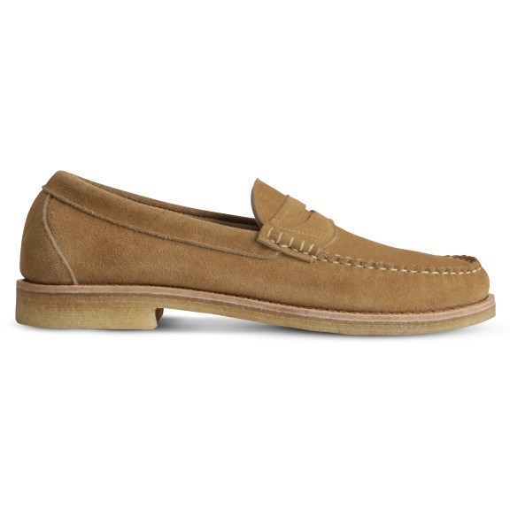 Allen Edmonds CATALINA Casual Soft PENNY Loafers 9 1/2 selling D TAUPE Suede.crepe Sole