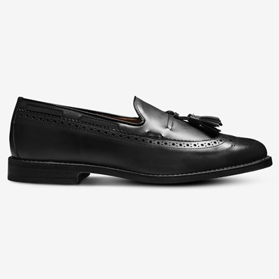 Allen Edmonds Scheier Tassle Black Dress Loafers Sz 8.5 D Leather Slipon store 6930